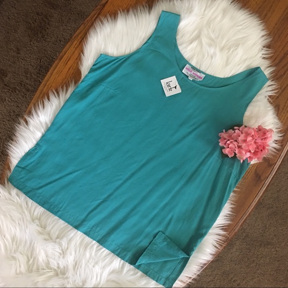 ✨RESERVED!✨WILD THING Sleeveless Teal Tank Blouse - Picture 6 of 7